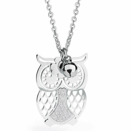 Collana gufo donna acciaio - collana,