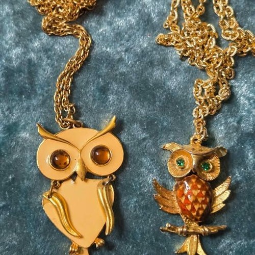 Collane gufo tono oro vintage