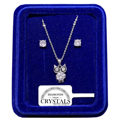 Set collana gufo orecchini - set,