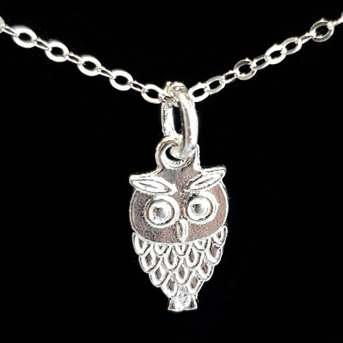 Collana gufo argento - argento, con