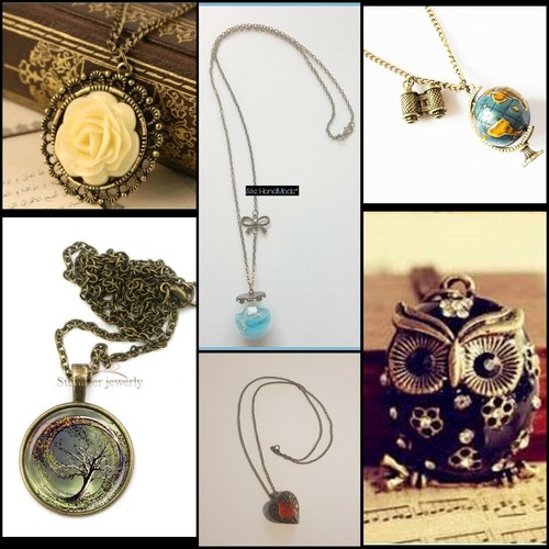 Collana donna lunga bronzo